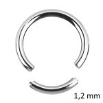 Piercing Segmentring - Stahl - Silber - 1.2mm [04.] - 1.2 x 9 mm