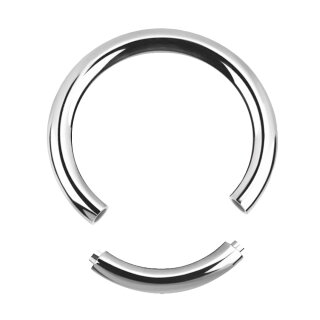 Piercing Segmentring - Stahl - Silber - 1.2mm [07.] - 1.2 x 12 mm