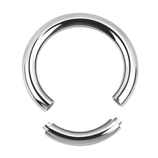 Piercing Segmentring - Stahl - Silber - 1.6mm [02.] - 1.6 x 7 mm