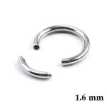 Piercing Segmentring - Stahl - Silber - 1.6mm [04.] - 1.6 x 9 mm