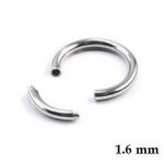 Piercing Segmentring - Stahl - Silber - 1.6mm [04.] - 1.6 x 9 mm