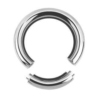 Piercing Segmentring - Stahl - Silber - 2.0mm bis 6.0mm [03.] - 2.0 x 12 mm