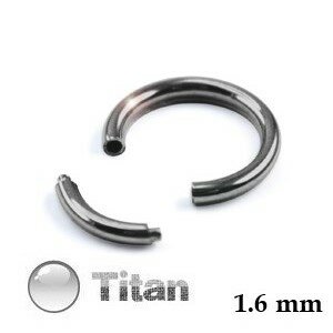 Piercing Segmentring - Titan - Silber - 1.6mm [01.] - 1.6 x 6 mm