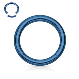 Segmentring Piercing - Blau [3.] - 1.6 x 10 mm