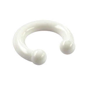 Piercing Hufeisen - Silikon - Weiß [5.] - 8 x 15 x 10 mm