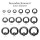 Piercing Klemmring - Stahl - Schwarz - 2.0mm bis 6.0mm [14.] - 2.5 x 12 mm (Kugel: 5mm)