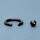 Piercing Klemmring - Stahl - Schwarz - 2.0mm bis 6.0mm [14.] - 2.5 x 12 mm (Kugel: 5mm)