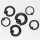 Piercing Klemmring - Stahl - Schwarz - 2.0mm bis 6.0mm [14.] - 2.5 x 12 mm (Kugel: 5mm)