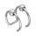 Ear Cuff - Silber - 2 Ringe - Kugel [1.] - 1.2mm x 8mm x 3mm