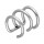 Ear Cuff - Silber - 3 Ringe [1.] - 1.2mm x 8mm