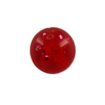 Piercing Kugel - Kunststoff - Glitter - Rot