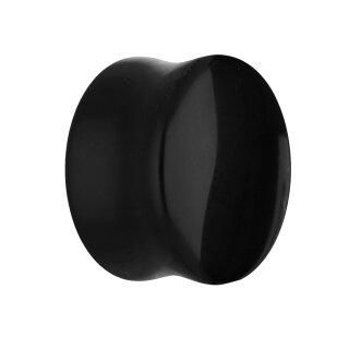 Glas Plug - Schwarz 18 mm