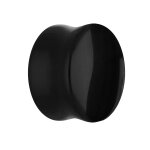 Glas Plug - Schwarz 18 mm