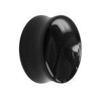 Glas Plug - Schwarz 18 mm