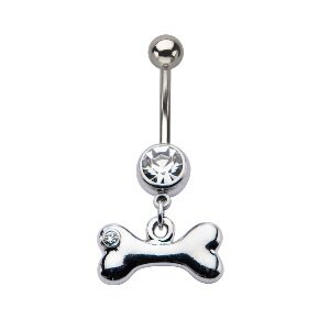 Piercing Banane - Knochen - Kristall