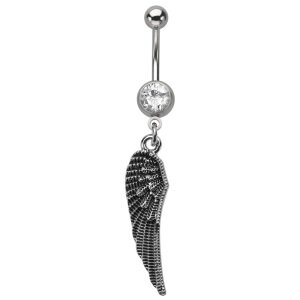 Piercing Banane - Silber - Kristall - Flügel