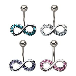 Bauchnabelpiercing - Kristalle - Unendlichkeit