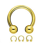 Piercing Hufeisen - Stahl - Gold