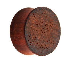 Holz Ohr Plug - Rotbraun - Padouk 8 mm