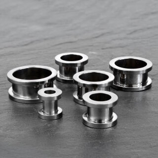 Flesh Tunnel Mit Schraubverschluss – Edelstahl, Herz-Motiv, Durchmesser 10–20 Mm Wählbar