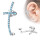 Ohrstecker - Ear Cuff - Kreuz - Blau [02.] - rechtes Ohr