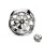 Ohr Plug - Stahl - Mandala - Blume - Silber 12 mm
