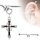 Piercing Stab - Industrial - Spirale - Anhänger - Kreuz