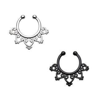 Fake Septum Piercing - Herz-Ornament