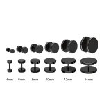 Piercing Fake Plug - Schwarz [6.] - 1.2 x 14 mm