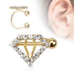 Ear Cuff - Gold - Diamant - Kristalle
