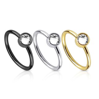Nasenpiercing - Ring - Kristall