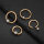 Piercing Klemmring - Rosegold - Kristall - Klar