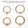 Piercing Klemmring - Rosegold - Kristall - Pfirsich
