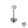 Piercing Labret - Silber - Kristall-Stern - Klar