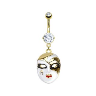 Piercing Banane - Gold - Maske - Weiß