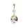 Piercing Banane - Gold - Maske - Weiß