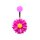 Piercing Banane - Silber - Kunststoff - Blume - Lila