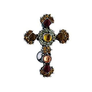 Piercing Banane - Spange - Kreuz - Kristalle