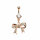 Piercing Banane - Rosegold - Schleife - Kristall