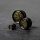 Holz Ohr Plug - Braun - Lebensbaum - Gold - Antik
