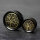 Holz Ohr Plug - Braun - Lebensbaum - Gold - Antik
