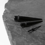 Ohr Dehnstab | Kunststoff | Schwarz | Ohrloch Expander