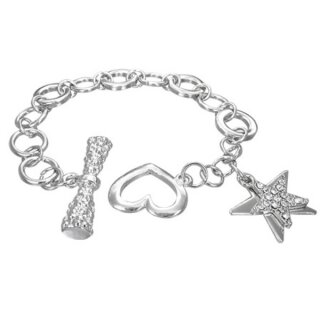 Armband - Silber - Stern - Kristalle - Herz