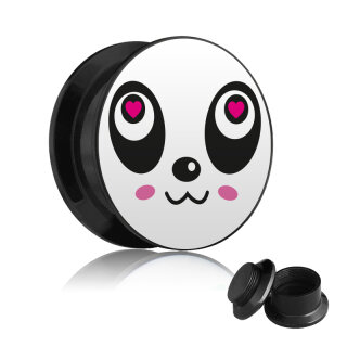 Motiv Plug - Gewinde - Panda Gesicht