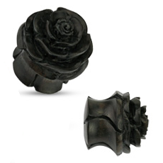 Holz Plug - Rose - Schwarz