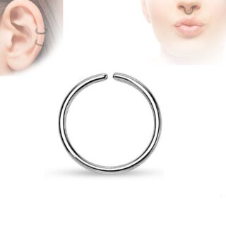 Piercing Ring - Continuous Ring - Silber
