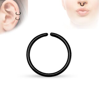 Piercing Ring - Continuous Ring - Schwarz