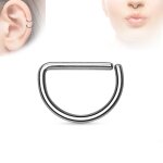 Piercing Ring - Continuous Ring - Halbrund - Silber