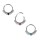 Segmentring Piercing - Klicker - Segmentklicker - Silber - Farbiger Kristall [01.] - schwarz-klar