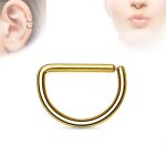 Piercing Ring - Continuous Ring - Halbrund - Gold